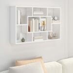vidaXL Raft de perete, alb, 85x16x52, 5 cm, lemn compozit (801418) Raft