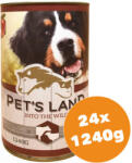 Pet's Land Pet s Land Dog Konzerv Marhamáj-Bárányhús almával 24x1240g