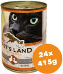 Pet's Land Pet s Land Cat Konzerv Baromfi 24x415g