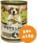 Pet's Land Pet s Land Dog Konzerv Vadhús répával 24x415g