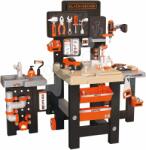 Smoby Atelier de lucru cu trei părți Black&Decker Mega Center Smoby inginerie mecanică instalații sanitare vopsitorie și tămplărie 100 accesorii 103 cm înalțime (SM360726W) Set bricolaj copii