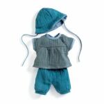 DJECO Játékbaba ruha nyári tengerzöld/kék - Summer (7891)