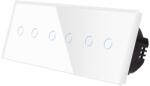 Luxion Intrerupator Dublu + Dublu + Dublu cu Touch din Sticla LUXION