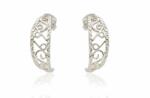 Ezüst fülbevaló bedugós áttört csipkemintával