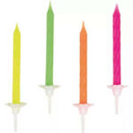 Amscan Neon Happy Birthday tortagyertya, gyertya szett 10 db-os (DPA551819)