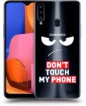 Picasee Husă transparentă din silicon pentru Samsung Galaxy A20s - Angry Eyes - Transparent