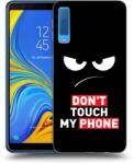 Picasee Husă neagră din silicon pentru Samsung Galaxy A7 2018 A750F - Angry Eyes - Transparent