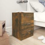 vidaXL Noptiere, 2 buc. , stejar fumuriu, 38x35x56 cm, lemn prelucrat (815322)