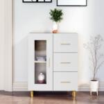 vidaXL Servantă, alb, 69, 5x34x90 cm, lemn prelucrat (812204) Comoda