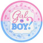 10 darabos papír tányér - Babaváró - Girl Or Boy - Kicsi