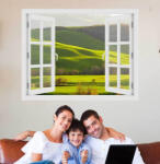 4 Decor Fereastra cu efect 3D - Primavara Toscana - 119x93 cm