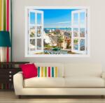4 Decor Fereastra cu efect 3D - Parcul Guell din Barcelona - 119x93 cm