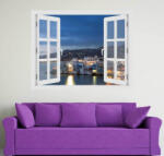 4 Decor Fereastra cu efect 3D - Mykonos, Grecia - 119x93 cm