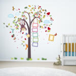 Walplus Sticker Height Chart With Monkey and Photo Frame Animal Tree