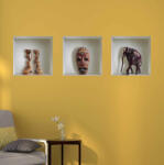 4 Decor Sticker cu efect 3D - Africa