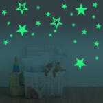 Walplus Set of 27 stickere fosforescente - Stars glowing sticker