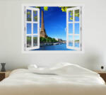 4 Decor Fereastra cu efect 3D - Turnul Eiffel - 119x93 cm