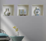 4 Decor Sticker cu efect 3D - Vaze Chinezesti