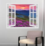 4 Decor Fereastra cu efect 3D - Covoras de rododendron - 119x93 cm