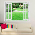 4 Decor Fereastra cu efect 3D - Gradina Magica - 119x93 cm