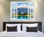 4 Decor Fereastra cu efect 3D - Glacier Peak, Washington - 119x93 cm