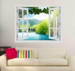 4 Decor Fereastra cu efect 3D - Lacurile Plitvice Croatia - 119x93 cm