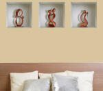 4 Decor Sticker cu efect 3D - Abstracte