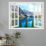 4 Decor Fereastra cu efect 3D - Lacul Moraine, Canada - 119x93 cm