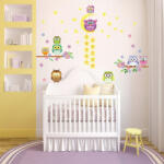 Walplus Sticker Owl Flowers Trees and Owl Tree Star