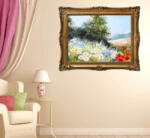 4 Decor Sticker cu efect 3D tablou - Zi de vara pana n seara - 119x93 cm