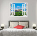 4 Decor Fereastra cu efect 3D - Acropole, Grecia - 119x93 cm