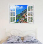 4 Decor Fereastra cu efect 3D - Positano, Italia - 119x93 cm