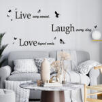 Walplus Sticker Classic Live Laugh Love