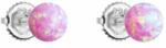 Evolution Group Ezüst fülbevaló rózsaszín szintetikus opállal 11246.3 pink - vivantis