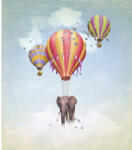 Special Decoration Fototapet vlies Special Decoration Elefant în zbor cu balonul 243x280 cm (HRBP300017)