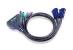 ATEN cs62s : : kvm превключвател, 2х 1, автом. , ps2, включени кабели 0.9 м (cs62s)