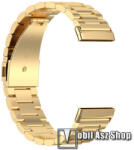  Okosóra szíj - rozsdamentes acél, csatos - ARANY - 185mm hosszú - Fitbit Versa 4 / Versa 3 / Sense / Sense 2