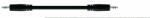 Proel BULK510LU3 Szimmetrikus kábel, 3 m fekete, 2x 3, 5 mm sztereó jack dugó, öntött (BULK510LU3)