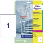 Avery Zweckform Etikett címke 210x297 mm, Avery Zweckform, Átlátszó színű, (10 ív/doboz) (L8011-10) - cimke-nyomtato