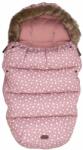 FreeON Sac de iarna pentru carucior, Polar, 100x55 cm, Impermeabil, Cu guler detasabil din blanita, Cu fleece in interior, FreeON, Pink Dots