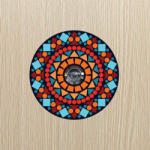 4 Decor Sticker pentru Vizor usa Caleidoscop- 12, 5 cm diametru Decoratiune camera copii