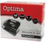 OPTIMA Lyukasztó OPTIMA H-20 2 lyukú fém 20 lap fekete (22161) - papir-bolt