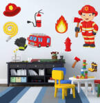4 Decor Stickere decorative cu Pompieri