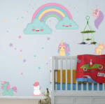 4 Decor Sticker Plansa cu Unicorni