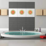 4 Decor Sticker pentru faianta Lily - 4 buc