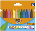 BIC Zsírkréta BIC KIDS PlastiDecor háromszögletű hegyezett 12 színű (8297733) - papir-bolt