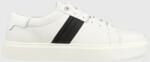 Calvin Klein sneakers din piele Low Top Lace Up culoarea alb 9BYY-OBM0A0_00X