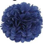  papír gömb / pom-pom (35 cm átmérő ) sötétkék