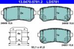 ATE set placute frana, frana disc ATE Ceramic 13.0470-5781.2 (13.0470-5781.2)