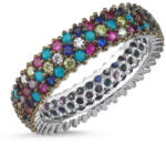 BeSpecial Inel argint Eternity cu 3 randuri zirconii colorate (ITU0020_173)